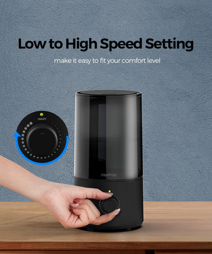 raydrop 1.7L Cool Mist Humidifier for Bedroom Nightstand