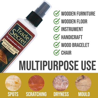 Trade Secret Scratch Concealer for Dark Wood Furniture & Floors – Dark Brown Shade Stain Covers Nicks, Scuffs, Dog & Cat Scratches, Minor Defects – Real Wood Only