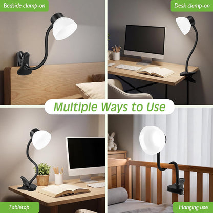 Desk Lamps for Home Office,Small LED Reading Lamp,5000K Eye-Care Desk Light