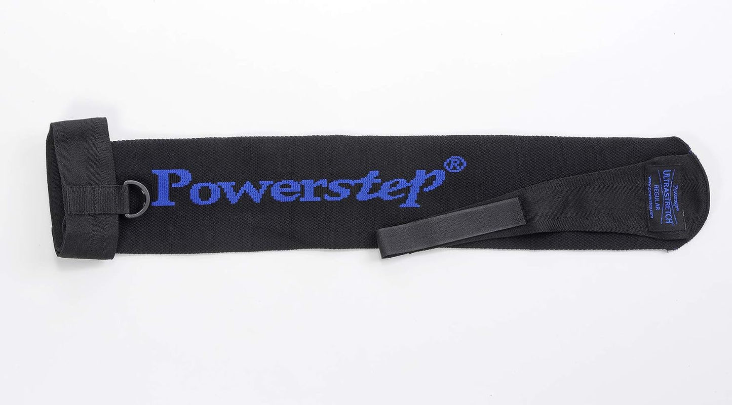 PowerStep UltraStretch Plantar Fasciitis Night Splint, Adjustable Plantar Fasciitis Brace, Plantar Fasciitis Relief, Achilles Tendonitis Support, Gentle Stretch Compression Sock for Heel & Foot Pain, Regular (Black)