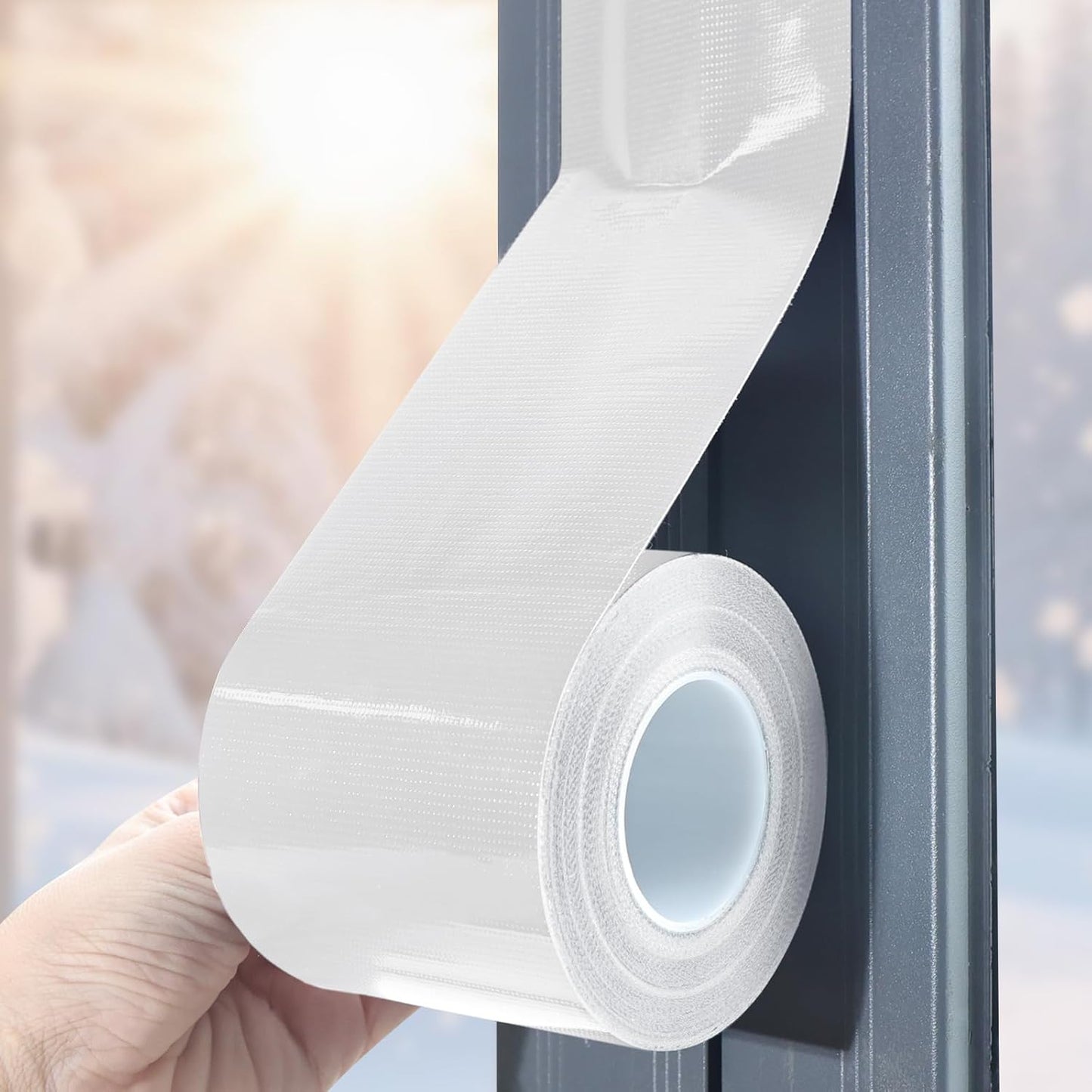 Window Sealing Tape, Window AC Insulation Tape, White 3 Inch x 65 FT | Waterproof Blocker for Cold Heat Air, Windproof, No Residue Strong adheisve