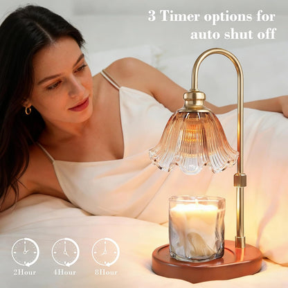 Candle Warmer Lamp with Timer, Christmas Decorations Indoor, Birthday Gifts for Women Mom, Warming Gifts for Office, Dorm, Apartment & New Home Decor
