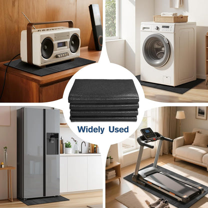 Washer Dryer Anti-Vibration Mat 62.9 * 29.5 Inches Foldable Rubber Mat for Washing Machine Dryer Waterproof Noise Reducing Pads Non-Slip Shockproof Mat for Floor Protection