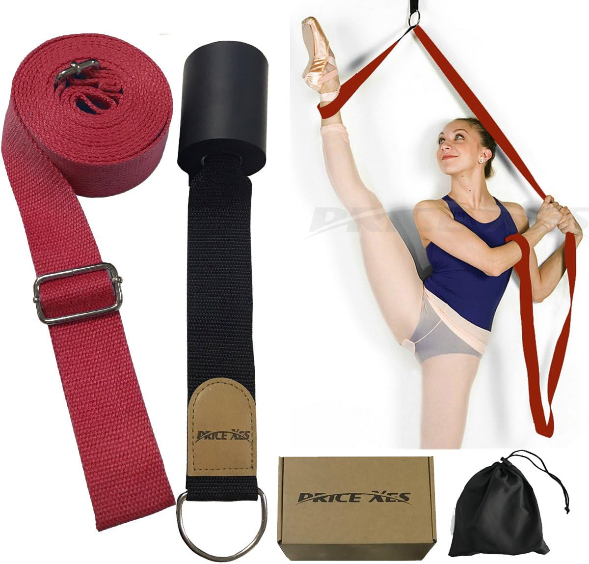 Leg Ballet Yoga Stretcher, Door Attachment Get More Flexible, Flexibility & Stretching Leg Straps - Great for Cheer Dance Gymnastics or Any Sport Trainer Premium Stretch Fitness Equipment