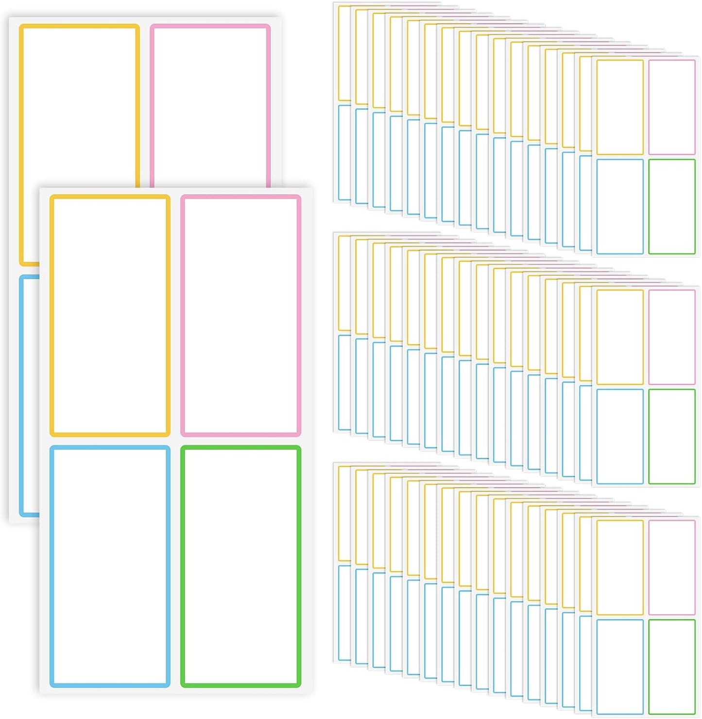 200 Pcs 2.4 X 1.2 Dry Erase Labels Stickers, Waterproof and Removable | Dry Erase Stickers, Reusable Labels for Storage Bins, Freezer, Kitchen, Classroom, Whiteboard, All Purpose Use