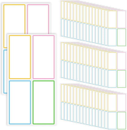 200 Pcs 2.4 X 1.2 Dry Erase Labels Stickers, Waterproof and Removable | Dry Erase Stickers, Reusable Labels for Storage Bins, Freezer, Kitchen, Classroom, Whiteboard, All Purpose Use
