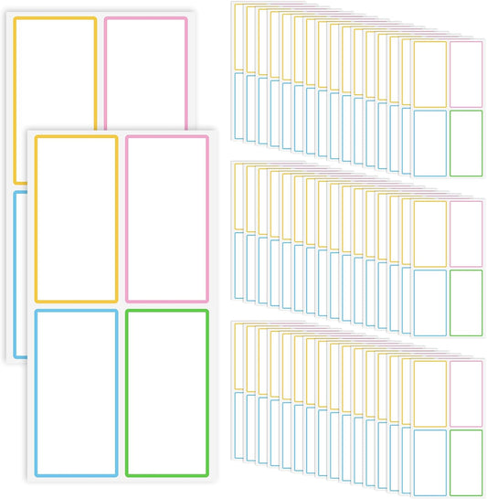 200 Pcs 2.4 X 1.2 Dry Erase Labels Stickers, Waterproof and Removable | Dry Erase Stickers, Reusable Labels for Storage Bins, Freezer, Kitchen, Classroom, Whiteboard, All Purpose Use