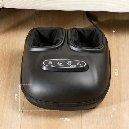 LINGTENG Foot Massager, Heated Foot Massager (Agate Black) | Deep Kneading-Detachable Washable-Home Office Underdesk-Men Women Parent Senior-Birthday Anniversary Christmas Valentine Gift