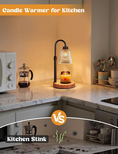 Innqoo Candle Warmer Lamp with Timer Home Decor Birthday Gifts for Women | Dimmable Candle Warmer for Jar Candles, Height Adjustable Wax Melts Warmer, House Warming Gifts New