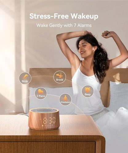 Dreamegg White Noise Machine - Sound Machine for Adult Baby Kid, Noise Machine for Sleeping with 24 Calming Sound, Ambient Nightlight, Continuous or Timer, Loud Sleep Machine for Home Nursery Office