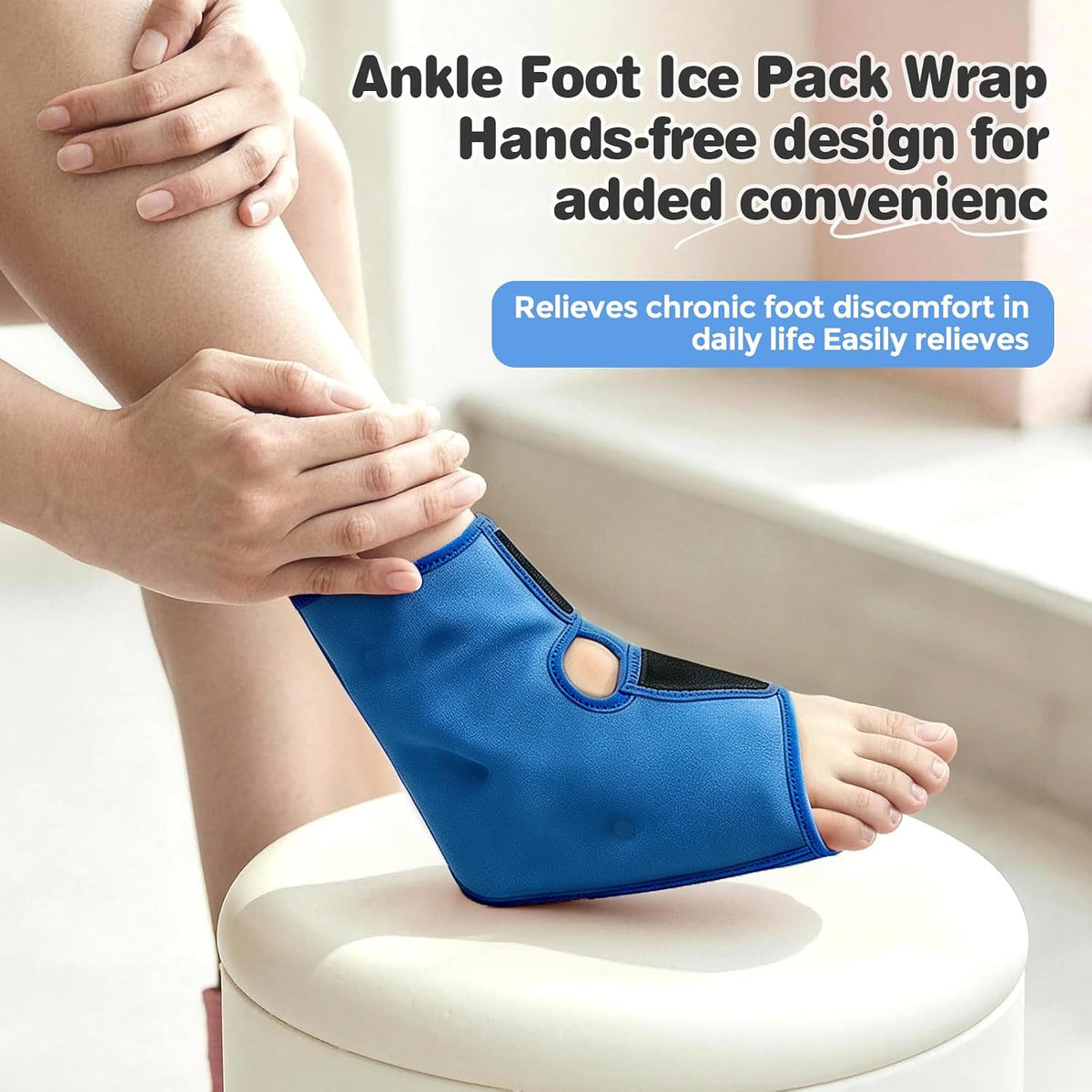 Ankle Ice Pack Wrap, Heel Ice Pack Wrap for Plantar Fasciitis Relief
