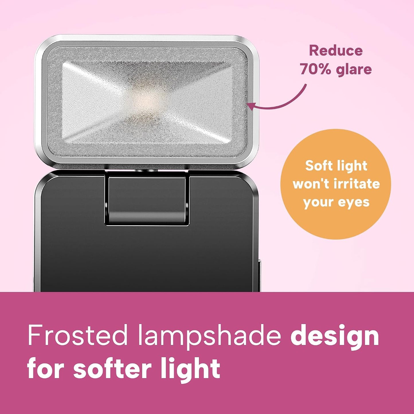 86lux Book Light, Rechargeable Reading Lights for Books in Bed | Ultralight Clip-on LED Bookmark Lamp with 3 Amber Colors & Stepless Dimming for Night Reading for Book Lovers, Ashen