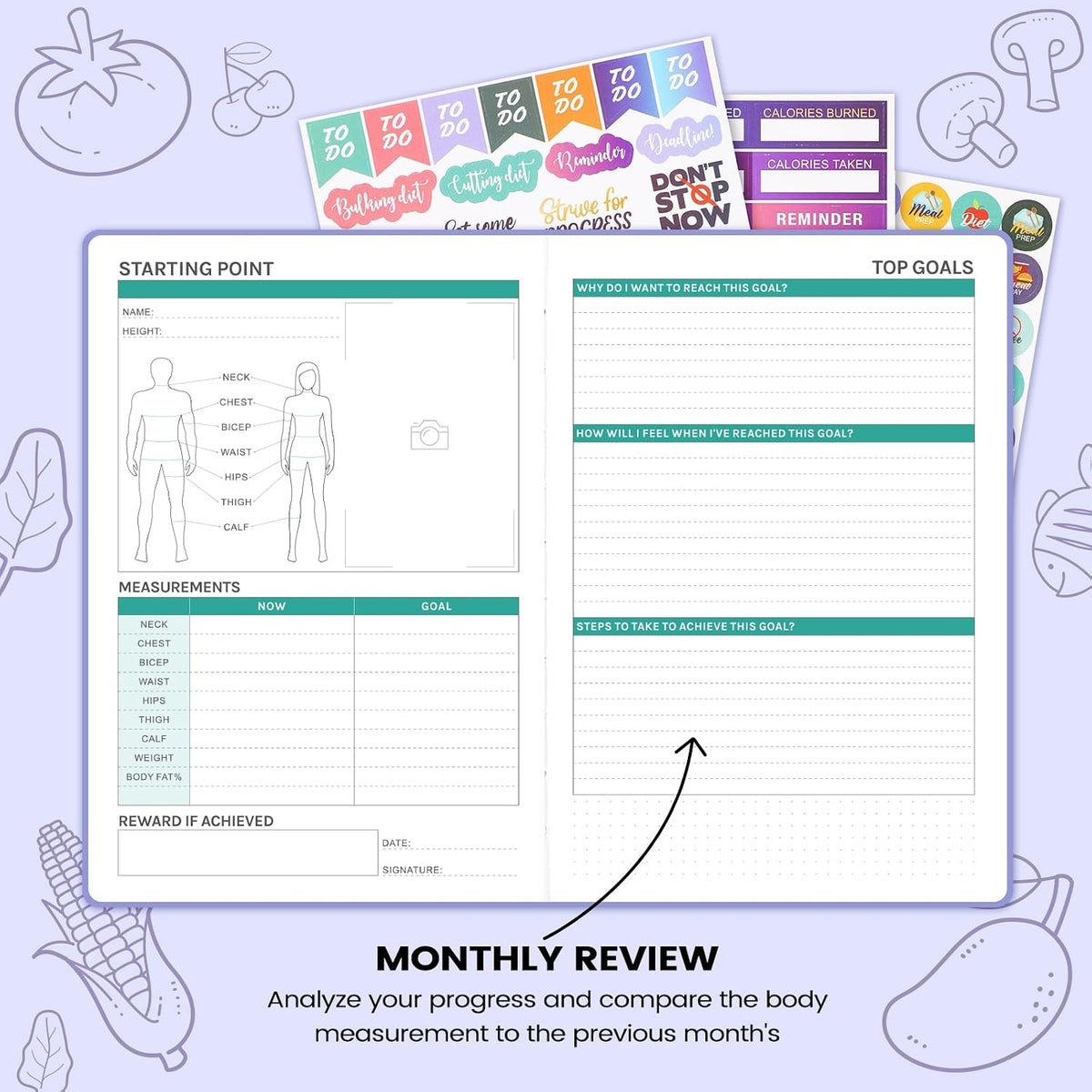 Food Journal - Journal for Women Weight Loss, 5.8" x 8.3