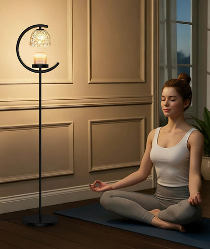 seenlast Candle Warmer Floor Lamp with Timer and Dimmer