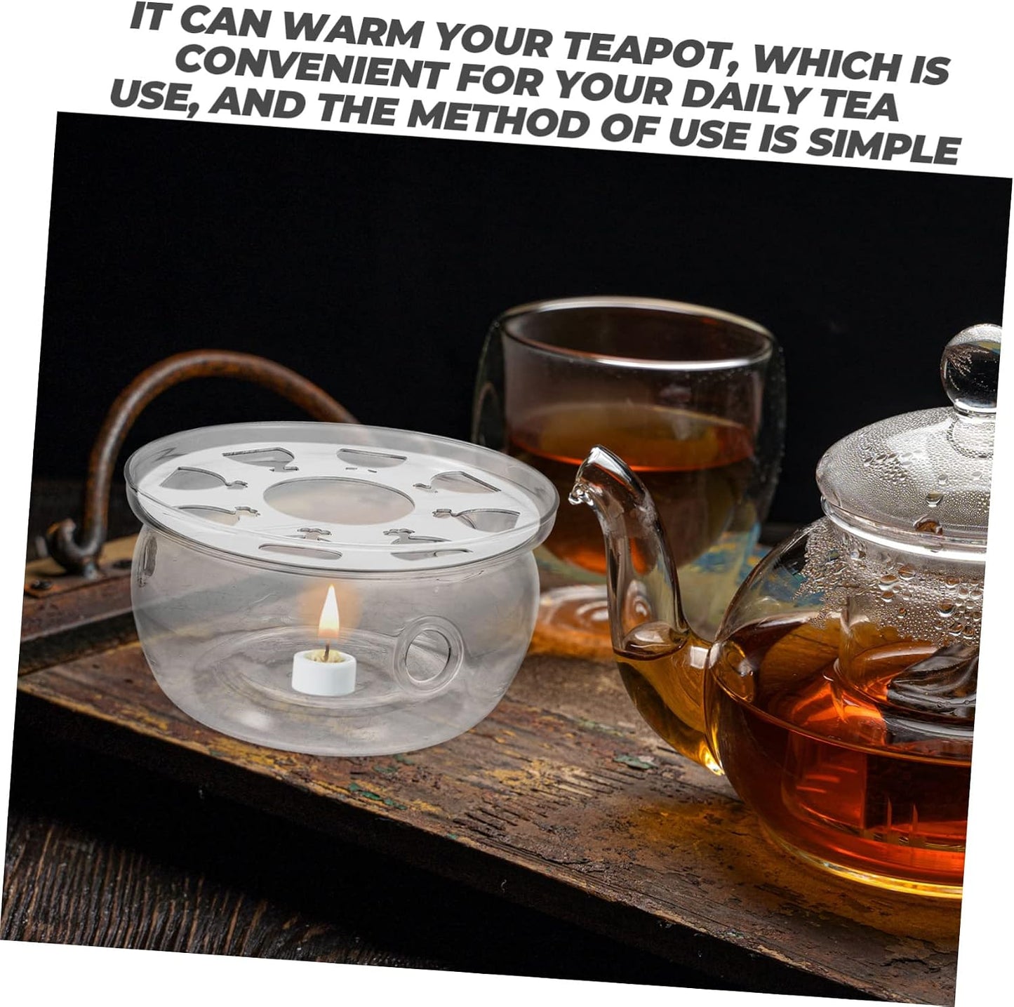 Cabilock Teapot Warmer Stand for Tea Kettle Heater Base Dish Warmer Teapot Trivet