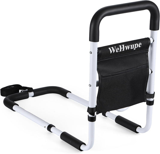 WeHwupe Bed Rails for Elderly Adults Safety with Bedside Storage Pocket