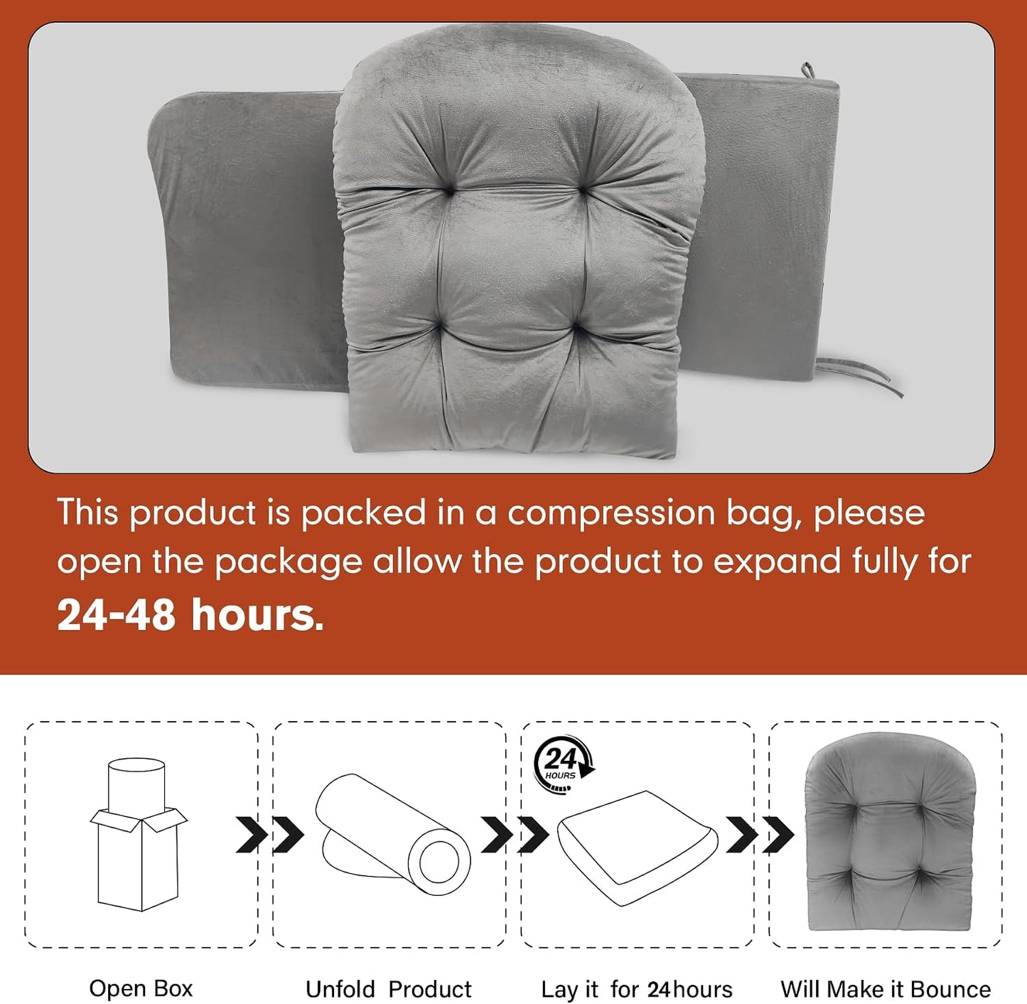 JZHLLA Glider Rocker Replacement Cushion Set with Storage Pockets Soft Flannel Fabric & High-Resilience Foam Non-Slip Back Rocking Chair Cushion for Living Room Rocking Chair(Beige)