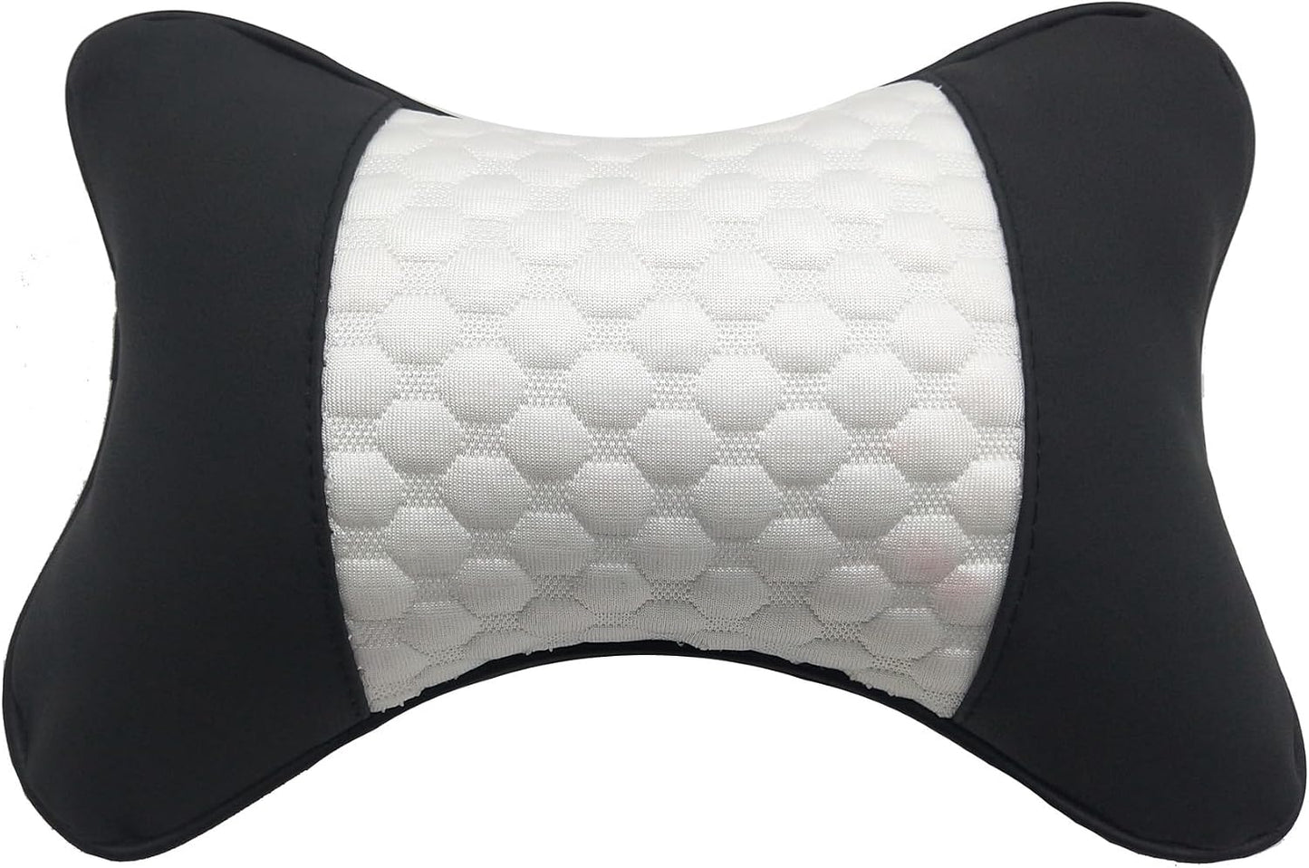 2 Packs Car Neck Pillows, Dual-Side PU Leather Car Headrest with Fiber Filling, Universal Soft Neck Support Pillow for Car, Home & Office (Black)