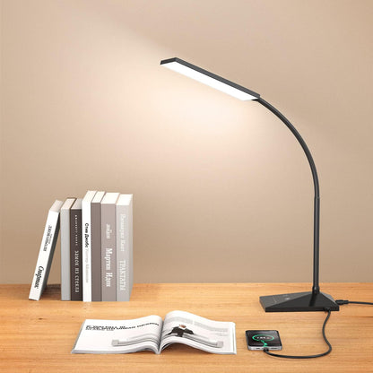 Vansuny Clip on LED Desk Lamp, Eye-Caring USB Reading Light for Home Office