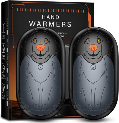 Hand Warmers Rechargeable 2 Pack, Magnetic Electric Handwarmer, 3-Level Steady Temperature, Up to 24 Hours Heating for Christmas Birthday Gifts, Hunting Essentials