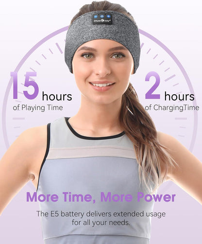 MUSICOZY Sleep Headphones Bluetooth Headband Headphones for Side Sleepers