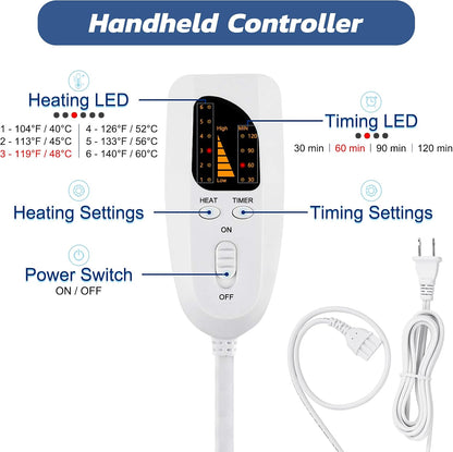 Electric Heating pad for Back Neck Shoulder Knee Arms Legs- Electric Heat Pads with 6 Heat Settings & Auto Shut Off Heat Heating Pad for Birthday Mother Father Girl Men Women