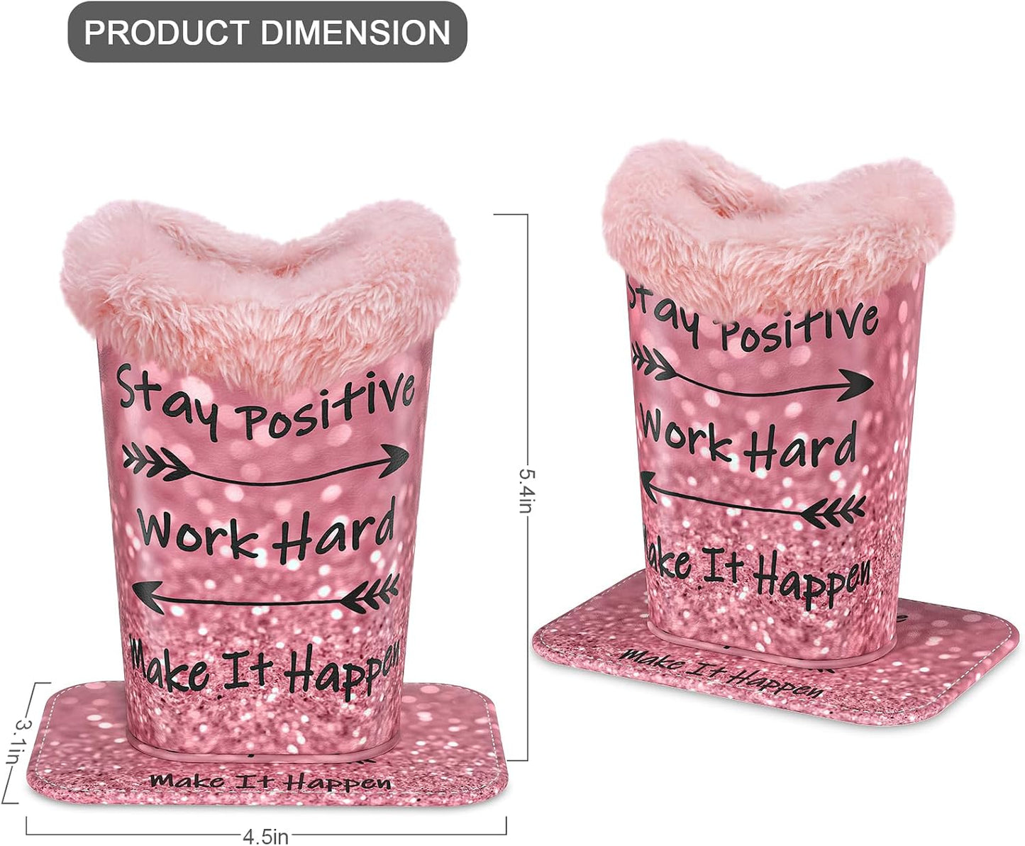Eyeglasses Holder,Plush Lined PU Leather Pattern Stand Case with Magnetic Base,Unisex for Women Men