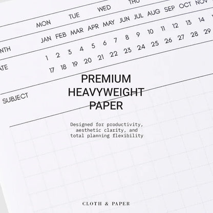 Cloth & Paper Travel Notebook | Daily Wellness Planner – Smoked Salt | Pocket Plus Wellness Planner 3.2" x 6" | Habit Tracker & Self Care Journal for Goals, Gratitude & Reflection – Soft Touch Cover