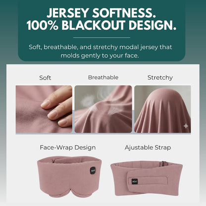 Heated Eye Mask – Cordless Electric Warm Eye Compress for Dry Eyes, Stye & Eye Strain Relief – 4 Heat Settings, Rechargeable, Light-Blocking, Blackout, Washable Cover (Ocean Stone)