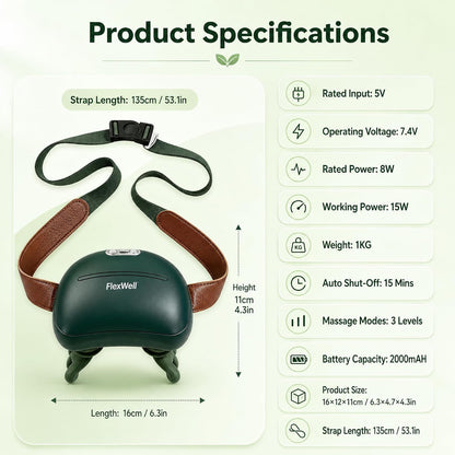 Neck Massager with Heat,Deep Tissue Massager for Pain Relief,Green