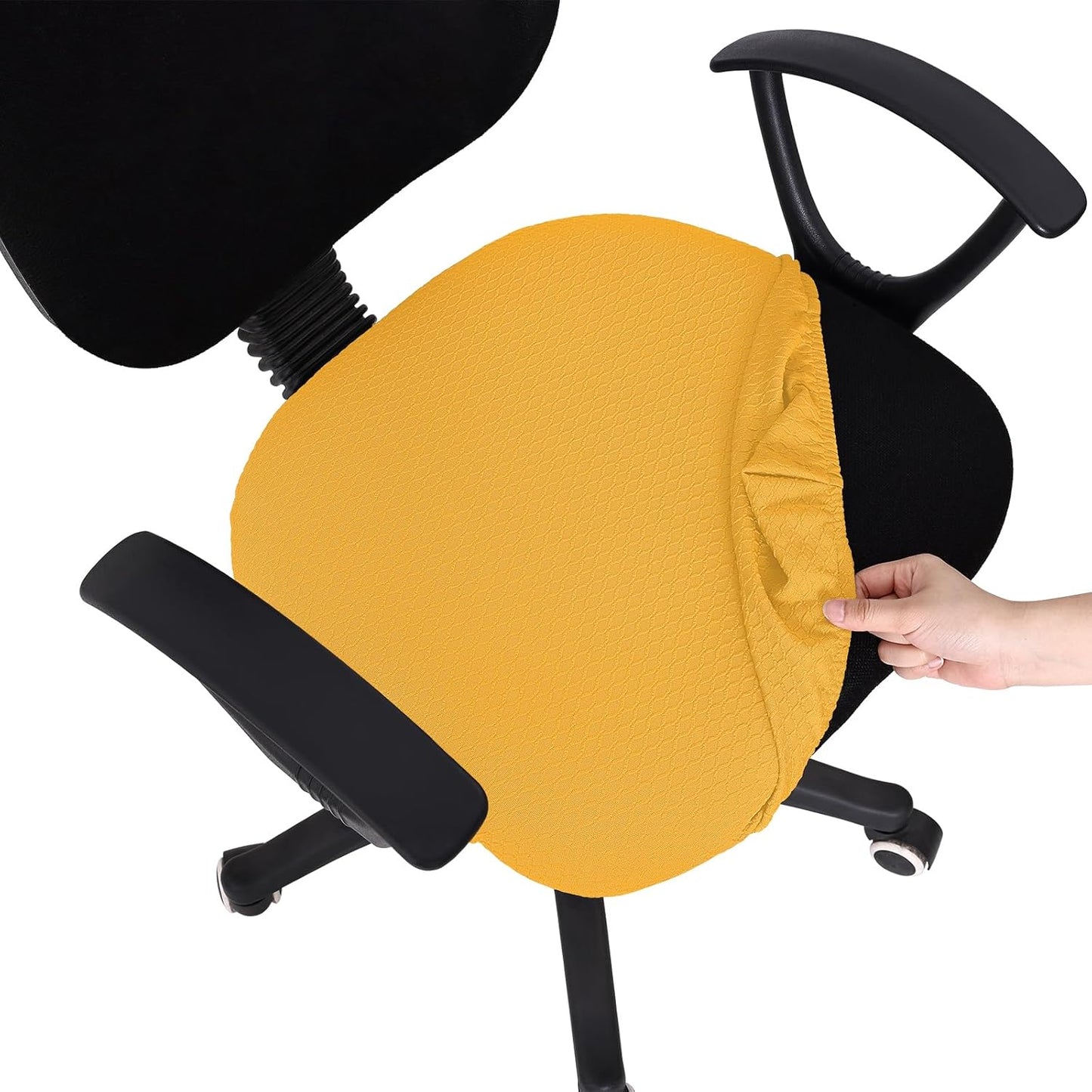 Smiry Office Computer Chair Armrest Covers, 2PCs Anti-dust Arm Rest Pad | Removable Washable Desk Chair Arm Pad Covers, Grey