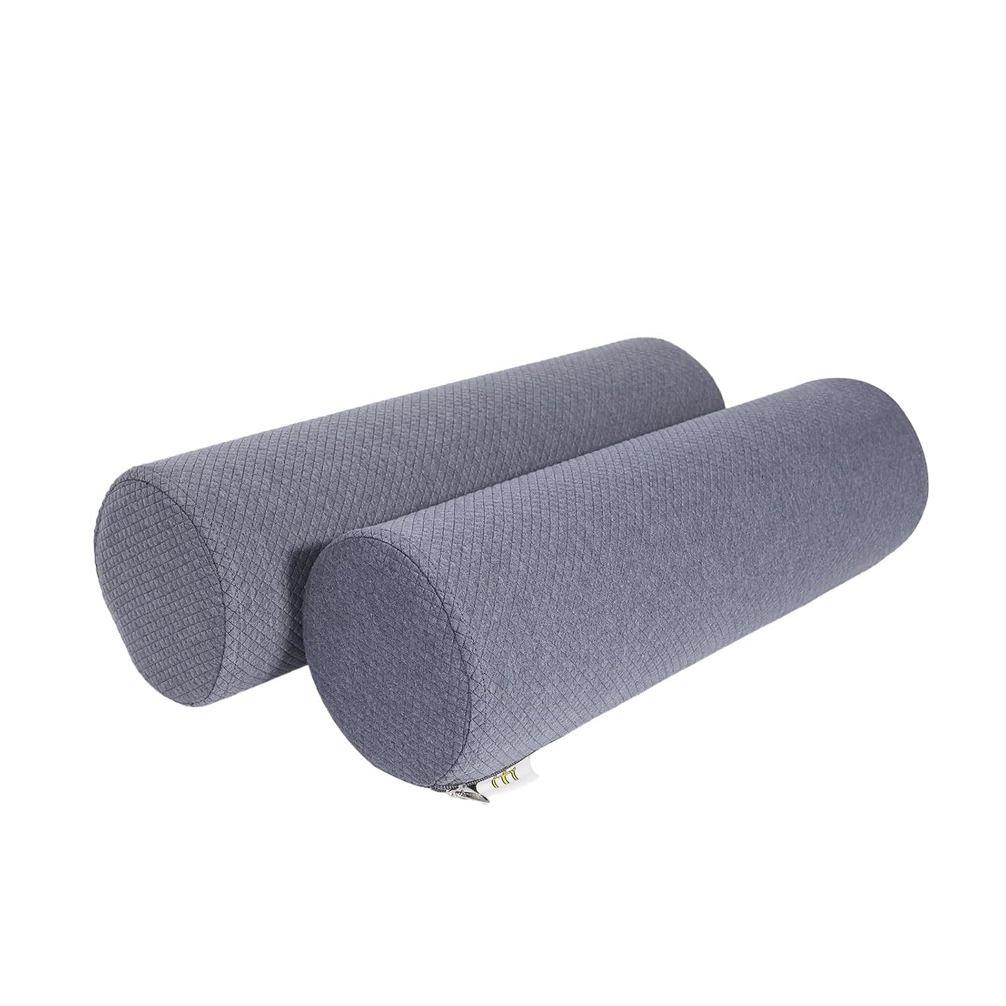 2 Pack Round Massage Table Bolster Pillow Pad, Bolster Pillow, Round Pillows, Suitable for Earthlite Massage Table (Grey, 4.7''x19.6'')