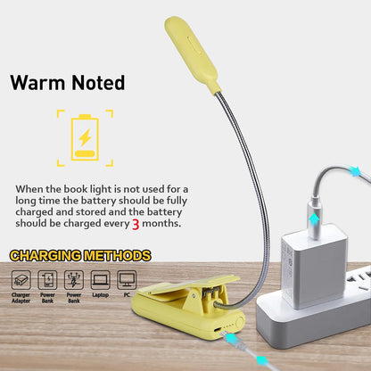 VAVOFO Rechargeable Reading Light, Clip on Book Light for Reading in Bed
