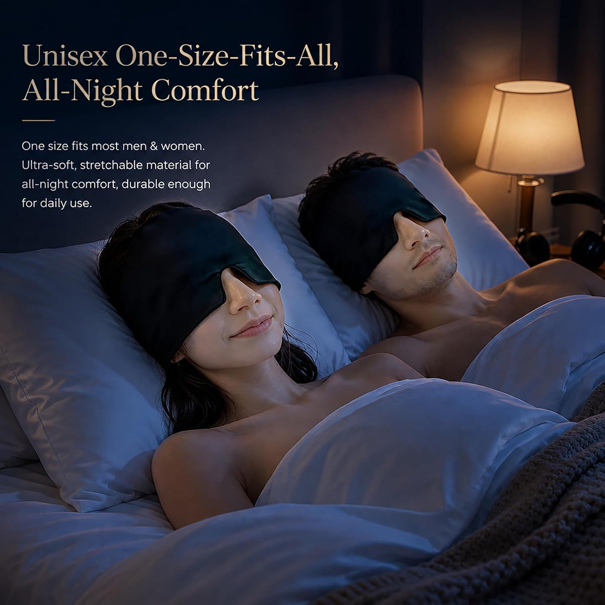 Cooling Gel Sleep Mask, Blackout Eye Mask, Side Sleepers, Men Women