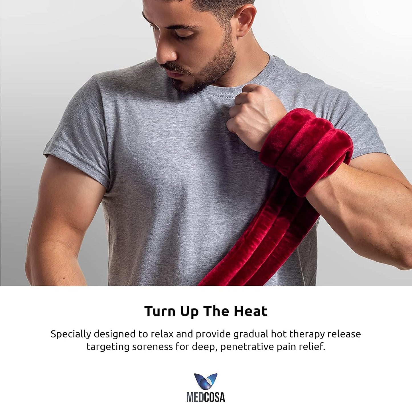 Medcosa Microwavable Heated Neck Pack | Heat. Wrap. Relax. Repeat | Multipurpose Microwave Heating Pad for Long Lasting Warmth | Microwaveable Heat Pads for Arthritis, Stress & Sore Muscles