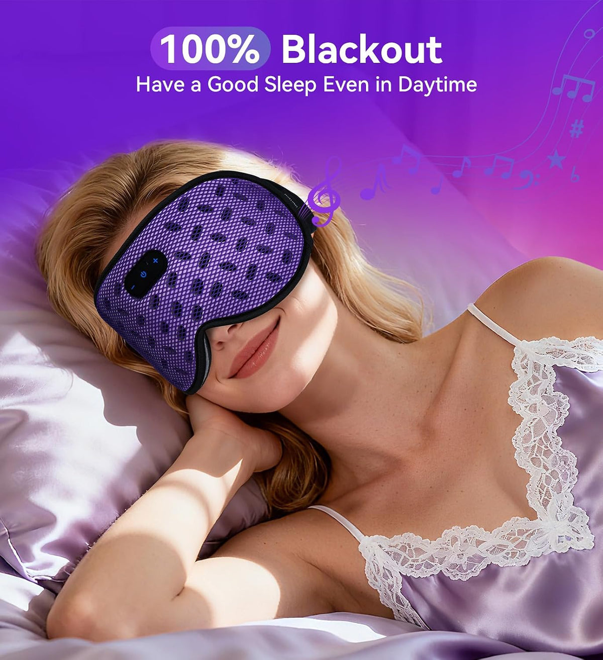 Eye Mask Bluetooth Headphones, 3D Contoured Zero Pressure Sleeping Masks
