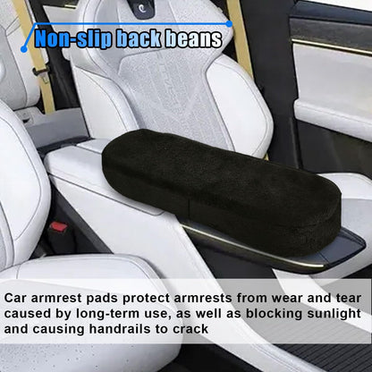 2PCS Car Seat Armrest Covers, Soft & Comfortable Office Chair Arm Pad, Anti-Scratch Car Armrest Cushion, Universal Car Armrest Pillow Protector Cover for Most Cars (Black)