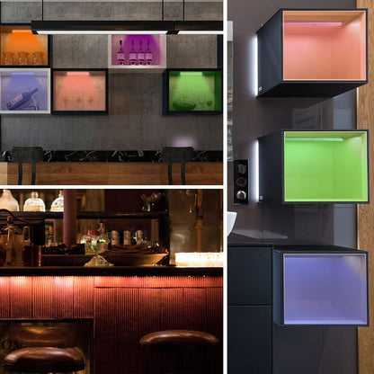 Diomart Under Cabinet Lighting Wireless, RGB LED Closet Lights, 4 Pack