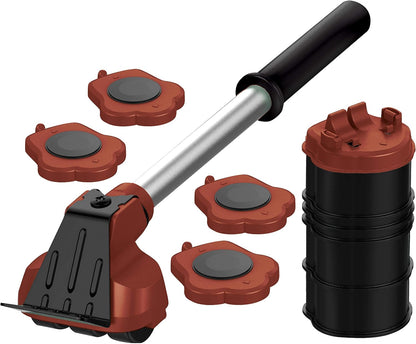 Heavy Duty Furniture Lifter with 4 Sliders for Easy and Safe Moving, Appliance Roller Suitable for Sofas, Couches and Refrigerators, Adjustable Height