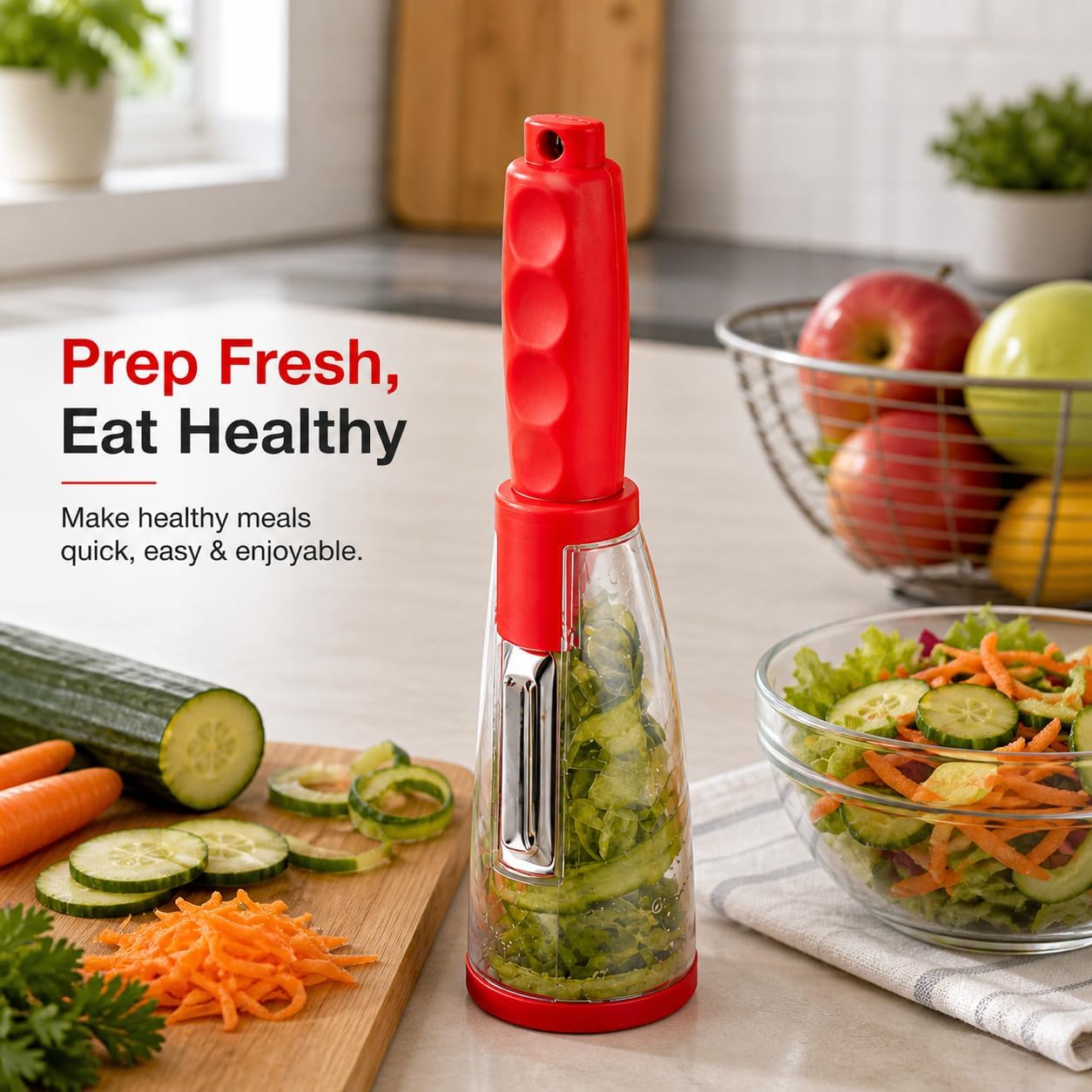 Nature+ Vegetable Peeler Fruit Peeler with Container, Stainless Steel Blade, Non-Slip Handle, Kitchen Kiwi Peeler for Apple, Potato