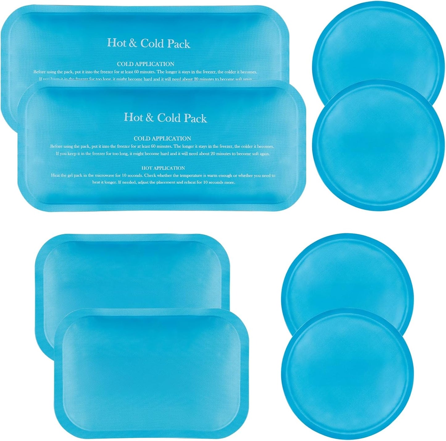 Small Ice Packs, 6 Pcs, Reusable Mini Gel Cold Packs for Injuries, Hot Cold Compress for Kid's Boo Boos, Headaches, Wisdom Teeth, Breastfeeding, Pain Relief, Fever, Mosquito Bite, First Aid 3" X 4.5"