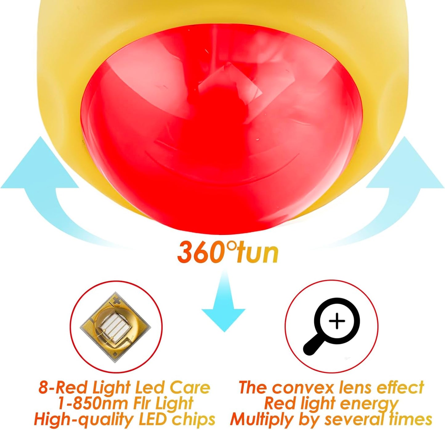Red Light Vibrating Massage Ball - Handheld Trigger Point Tool for Deep Tissue Massage and Myofascial Release, Portable Massager for All Over the Body (Avocado)