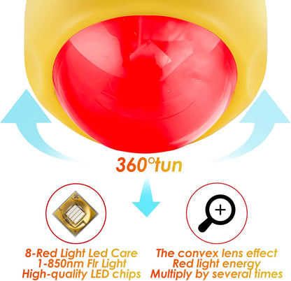 Red Light Vibrating Massage Ball - Handheld Trigger Point Tool for Deep Tissue Massage and Myofascial Release, Portable Massager for All Over the Body (Avocado)
