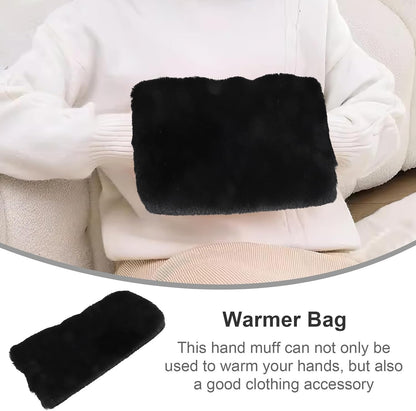 COHEALI Portable Hands Muff Plush Hand Warmer Bag for Winter Traveling and Winter Weddings, Delicate Clothing Accessory with Stylish Simple Design, for Mothers and Grandmothers