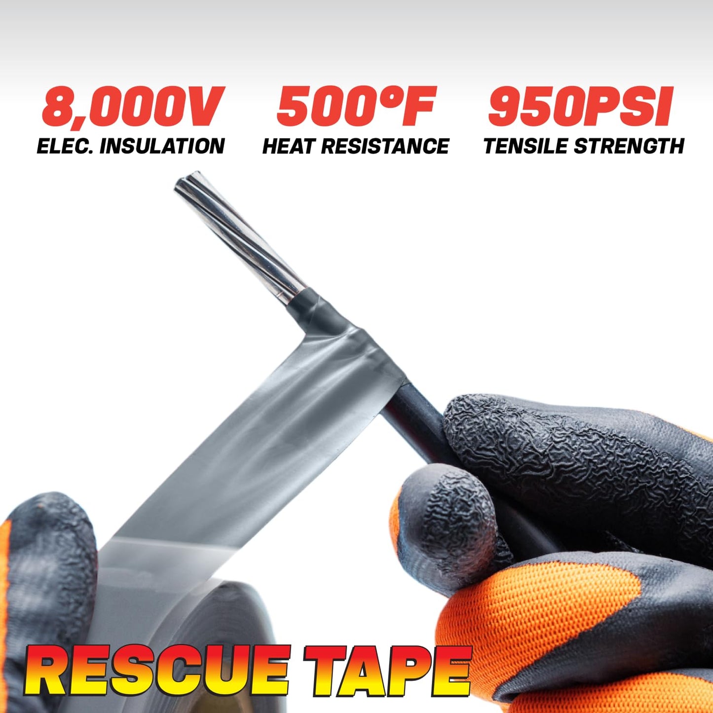 Bond It Rescue Tape, Self-Fusing Silicone for Emergency Plumbing, Pipe & Hose Repair, Electrical Insulation, Waterproof, 950PSI, Made in USA, 1" x 12', Clear