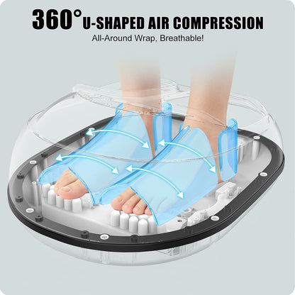 Shiatsu Foot Massager Machine with Heat : Deep Kneading Foot Massage with Vibration & Compression for Plantar Fasciitis & Neuropathy Pain Relief, Deep Tissue Foot Massager