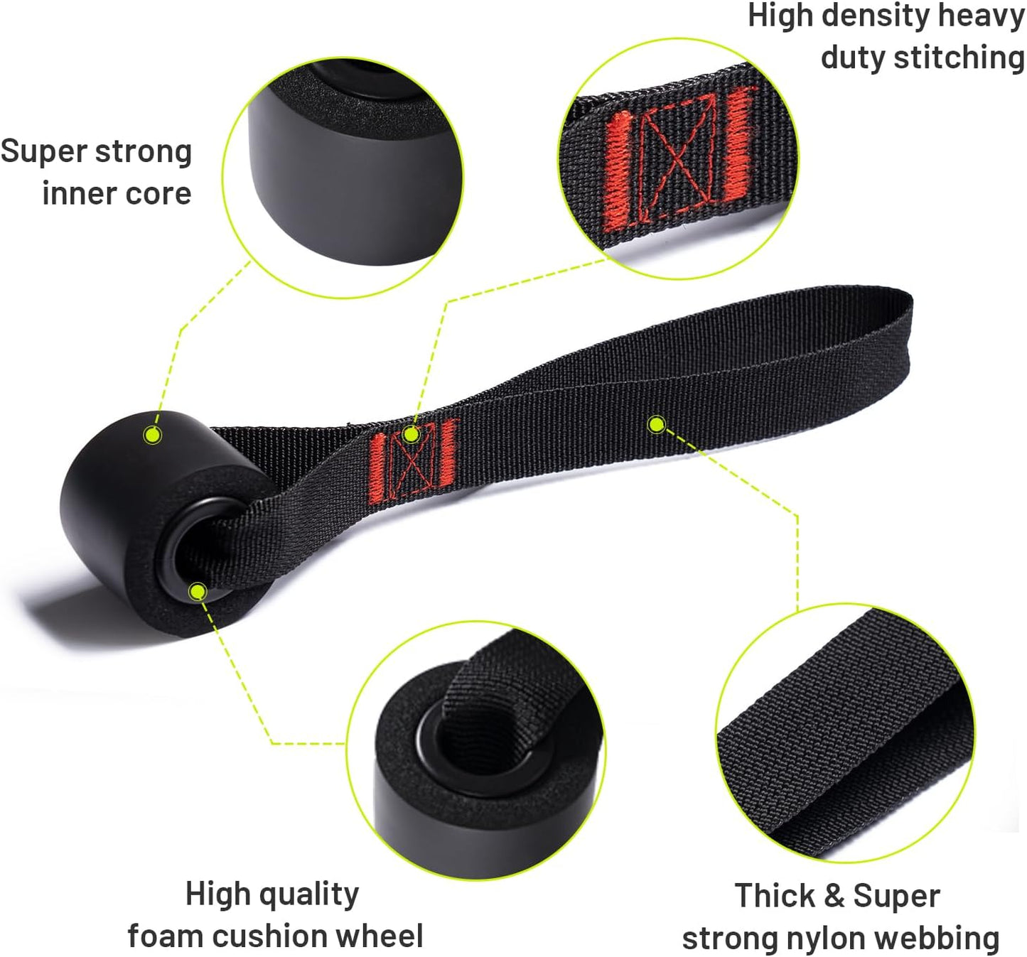 Door Anchor Strap for Resistance Bands | Multi Point Anchor Gym Attachment for Home Fitness, Door Resistance Bands Workout Equipment for Stretch, Strength Training