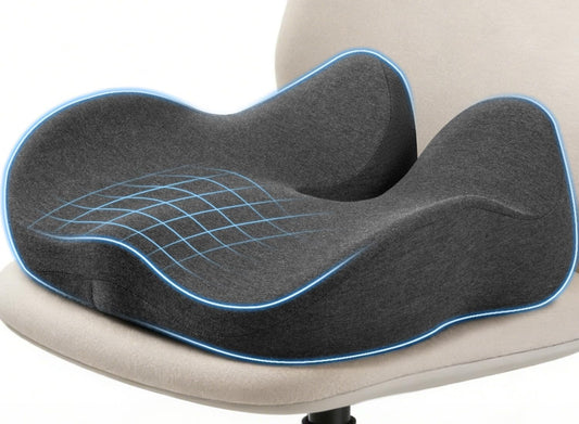 Office Chair Cushion Tailbone Pressure Relief Long Sitting Comfort Large