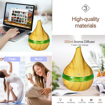 300ml Cool Mist 7 Colorful Lights Humidifier, 10-20 Hour Runtime for Plants