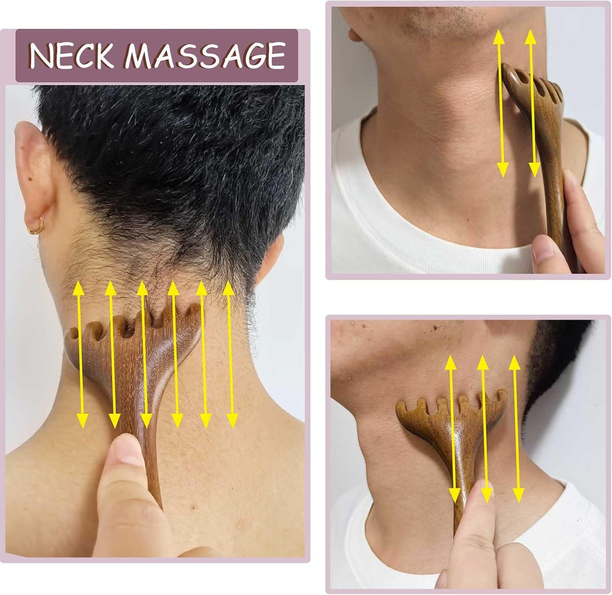 Head Massager Scalp, Wooden Scalp Massager, Foot Massage Tool